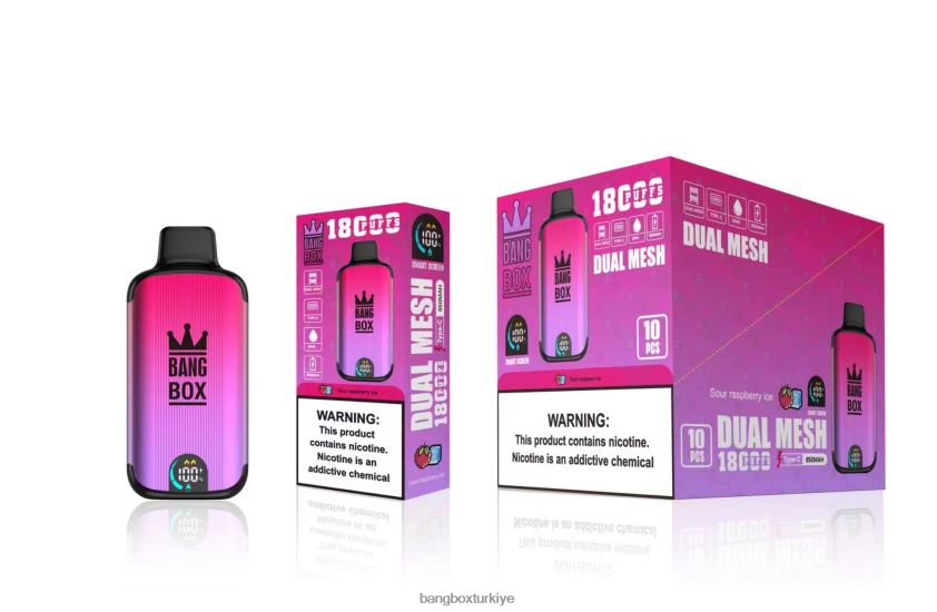 Bang Box Vape Flavors - Bang Box 18000 nefes J4H2N498 ekşi ahududu buzu