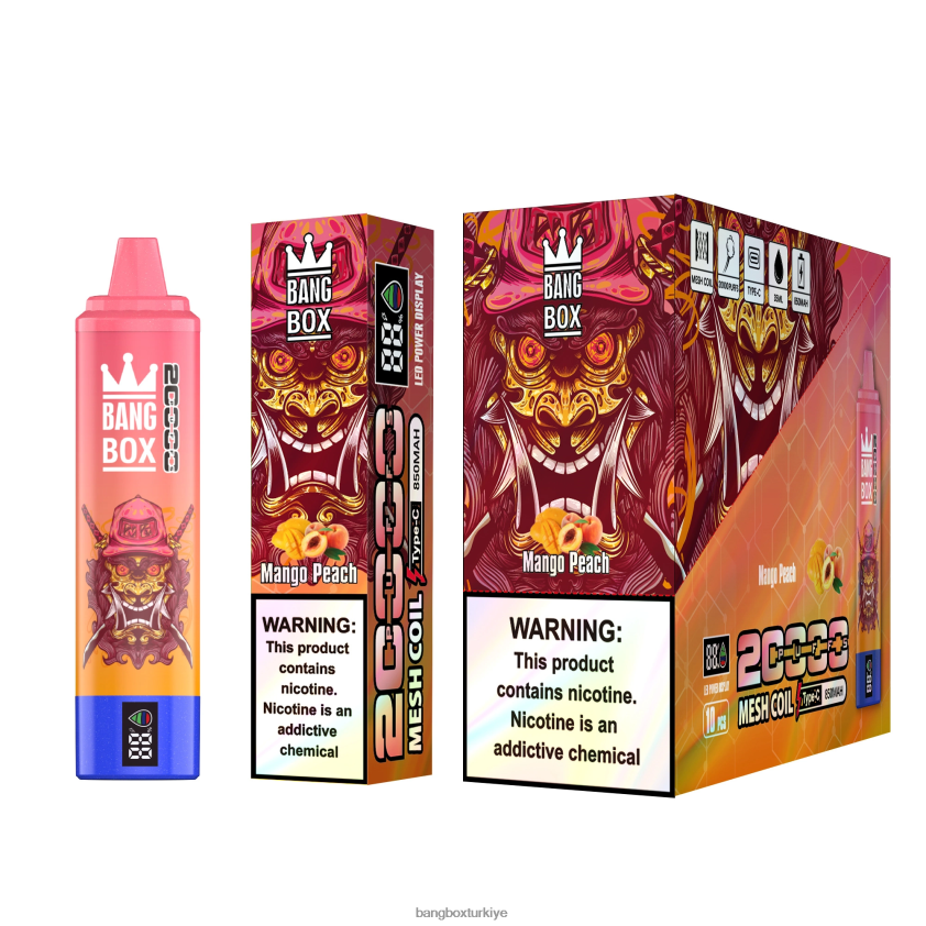 Bang Box Puff - Bang Box 20000 nefeslik akıllı ekran J4H2N458 mango şeftali