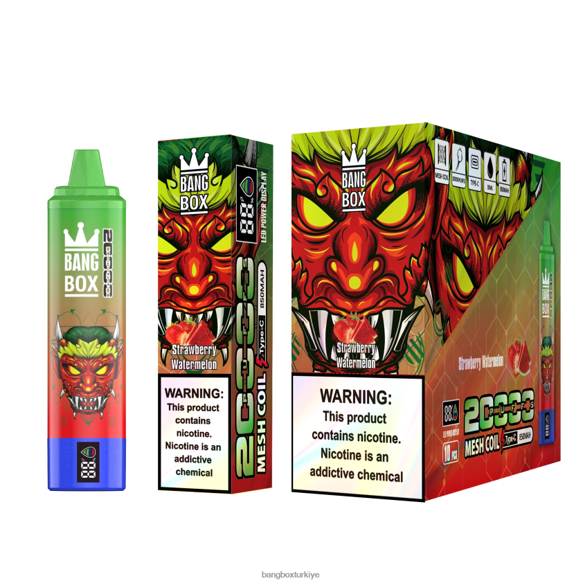 Bang Box Vape - Bang Box 20000 nefeslik akıllı ekran J4H2N452 çilek karpuz