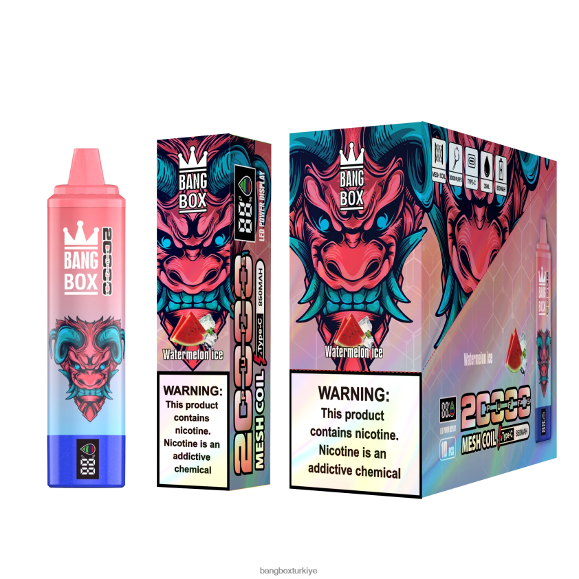 Bang Box Vape Flavors - Bang Box 20000 nefeslik akıllı ekran J4H2N456 karpuz buzu