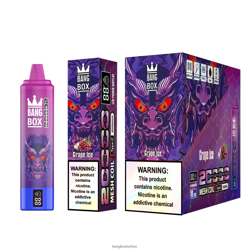 Bang Box Vape Price - Bang Box 20000 nefeslik akıllı ekran J4H2N461 üzüm buzu