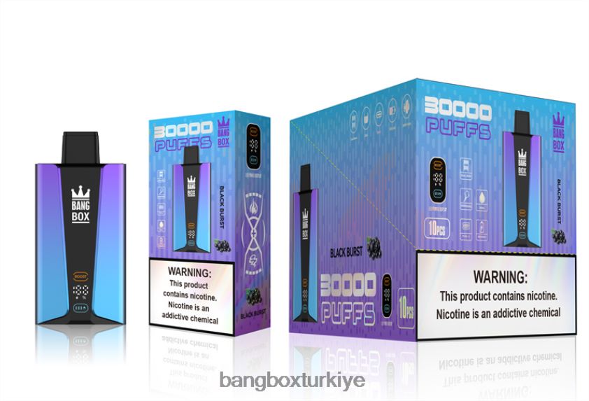 Bang Box Vape Flavors - Bang Box 30000 nefes akıllı ekran J4H2N477 siyah patlama