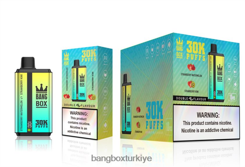 Bang Box Turkiye - Bang Box 30000 puf çift tat J4H2N464 çilekli karpuz ve çilekli kivi