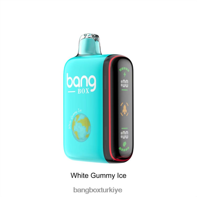 Bang Box Puff - Bang Box 9000-18000 ponponlu akıllı güç göstergesi J4H2N430 beyaz sakızlı buz