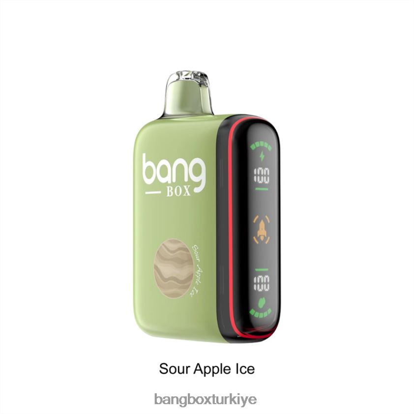 Bang Box Vape Flavors - Bang Box 9000-18000 ponponlu akıllı güç göstergesi J4H2N428 ekşi elmalı buz