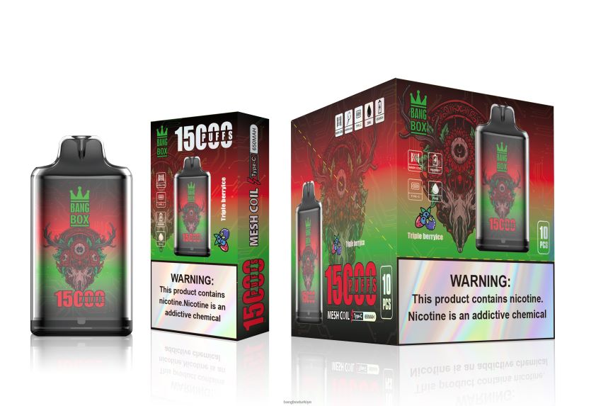 Bang Box Flavors - Bang Box s1-15000 ponponlar J4H2N4104 üçlü meyveli buz