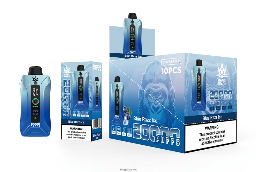 Bang Box Price - Bang Beach 20000 nefes akıllı ekran vape J4H2N411 mavi razz buz