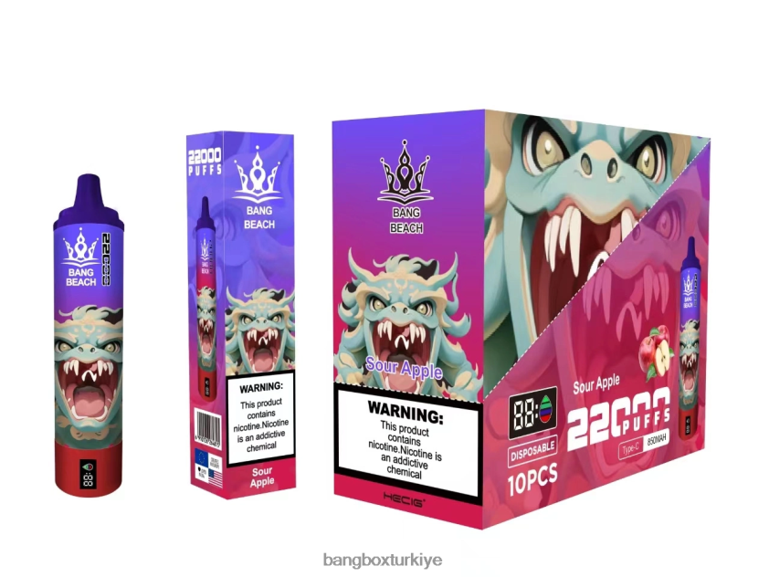 Bang Box Flavors - Bang Beach 22000 nefeslik akıllı ekran J4H2N413 ekşi elma