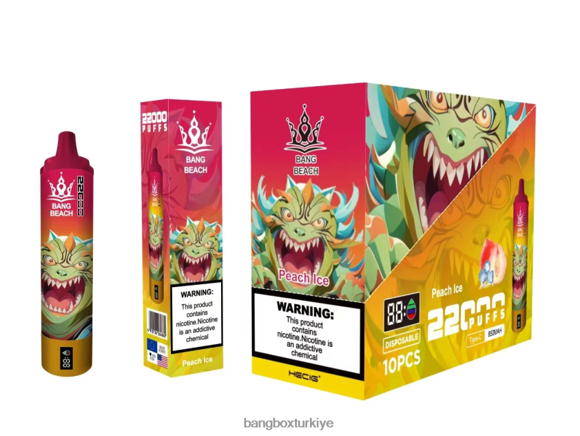 Bang Box Puff - Bang Beach 22000 nefeslik akıllı ekran J4H2N416 şeftalili buz