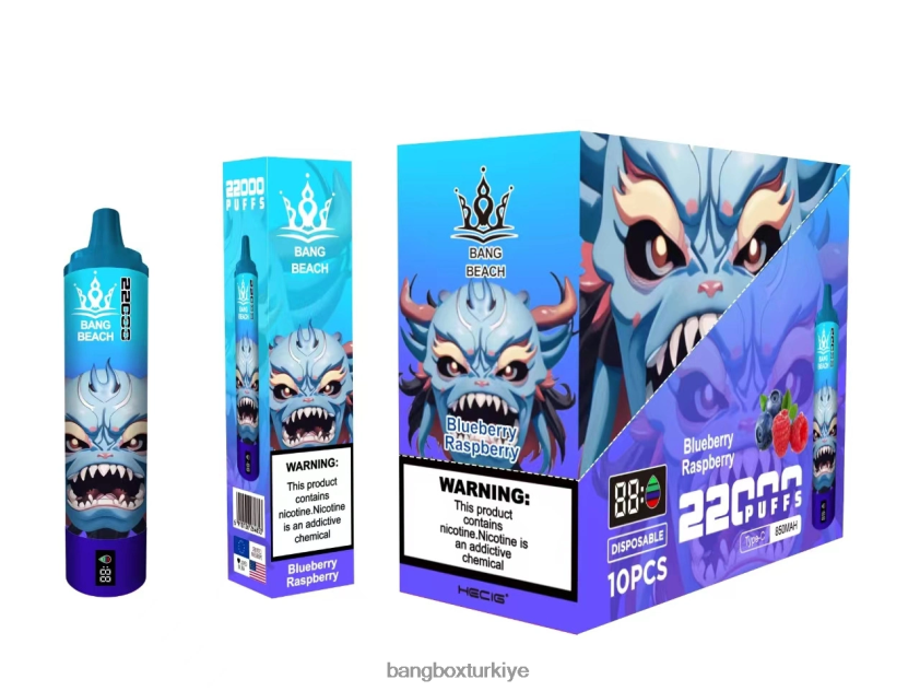 Bang Box Vape Flavors - Bang Beach 22000 nefeslik akıllı ekran J4H2N414 yaban mersini ahududu