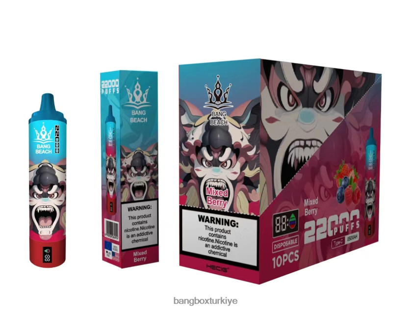 Bang Box Vape Flavors - Bang Beach 22000 nefeslik akıllı ekran J4H2N421 karışık meyve