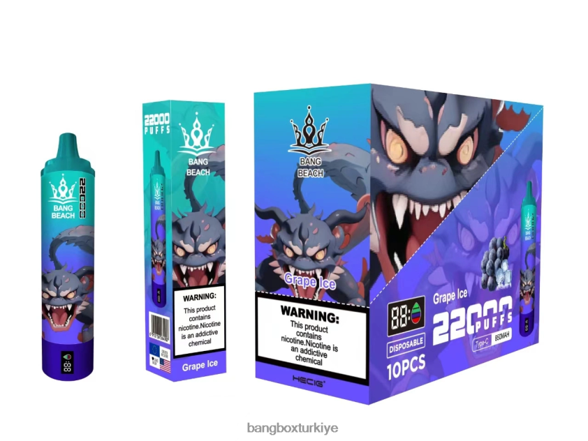 Bang Box Vape Price - Bang Beach 22000 nefeslik akıllı ekran J4H2N419 üzüm buzu