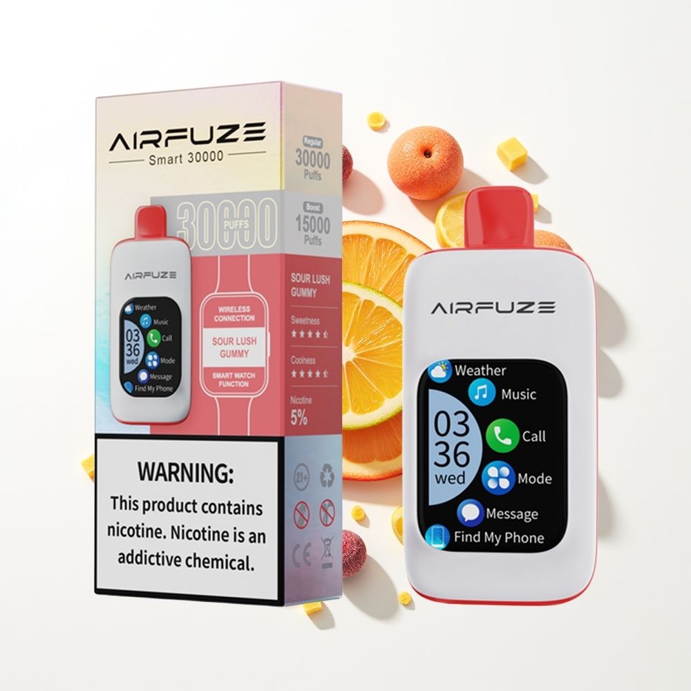 AirFuze Smart 30000 Puffs Ekşi Canlı Sakız 5% Tip-C Şekerleme