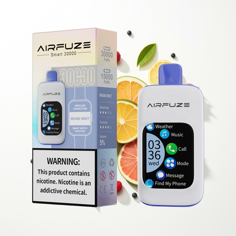 AirFuze Smart 30000 Puffs Miami Nane Akıllı 5% Nikotin Tip-C Şarj