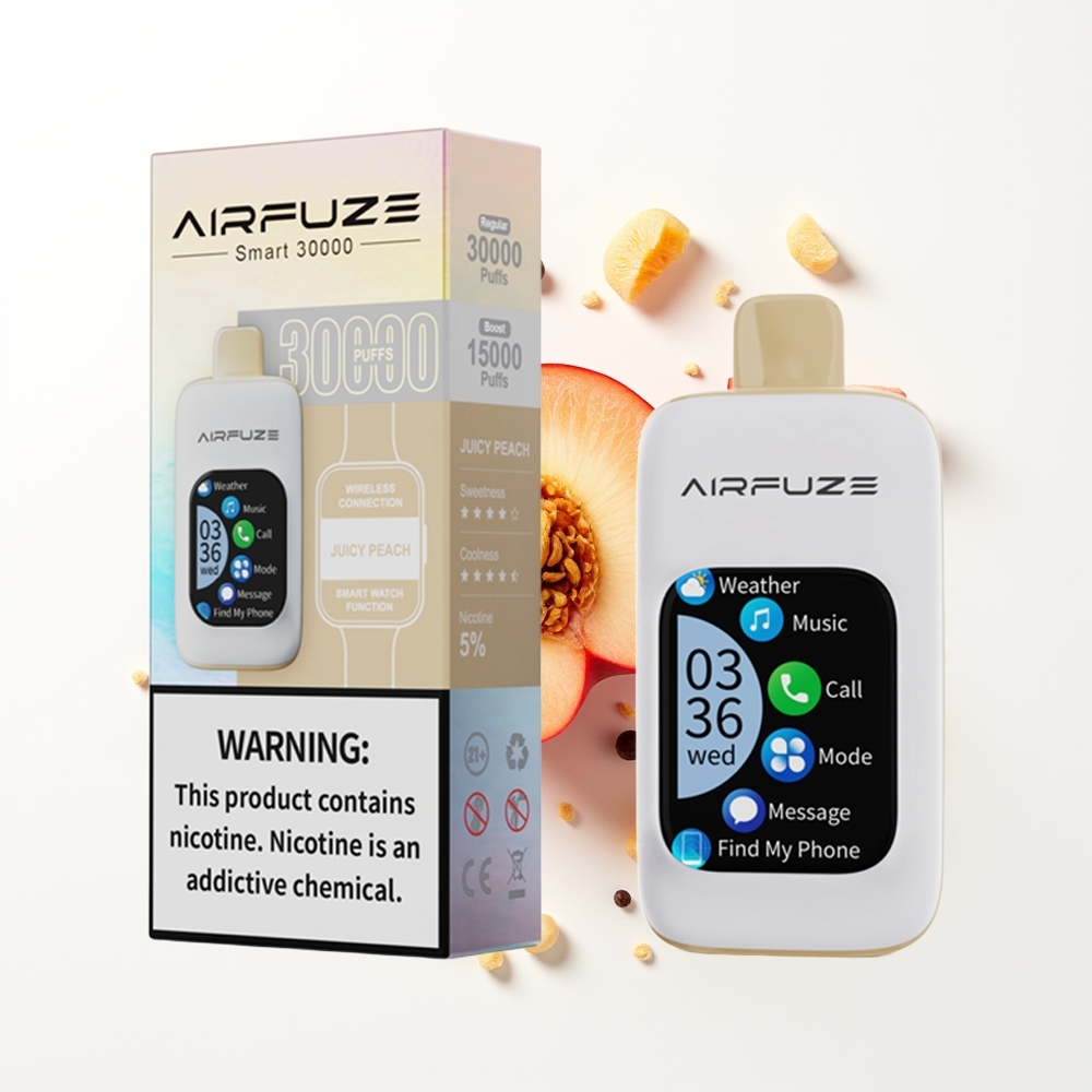 AirFuze Smart 30000 Puffs Sulu Şeftali Tip-C Dokunmatik