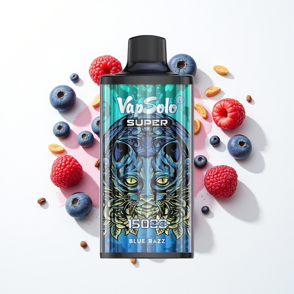 Vapsolo Super 15000 Puffs Mavi Ahududu 40ml Type-C