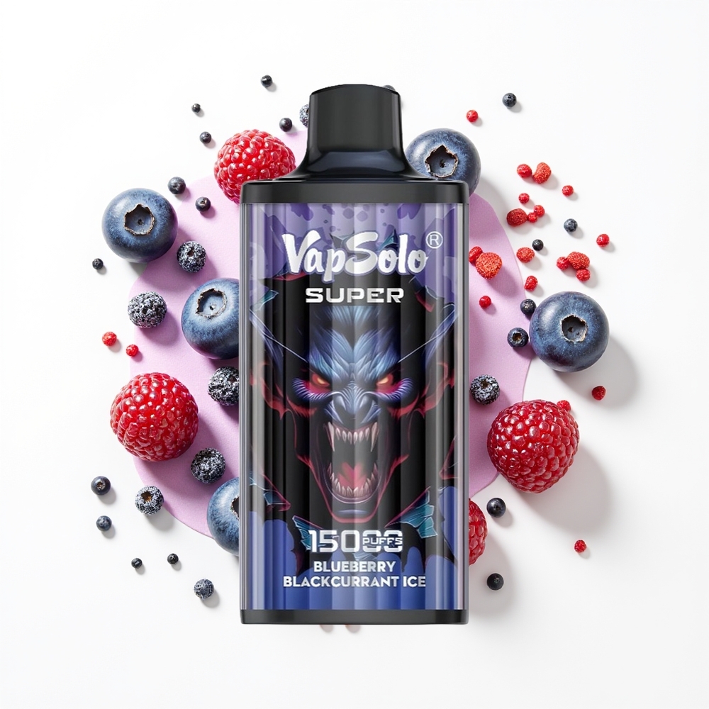 Vapsolo Super 15000 Puffs Yaban Mersini Kuşüzümü Buz 850mAh Type-C