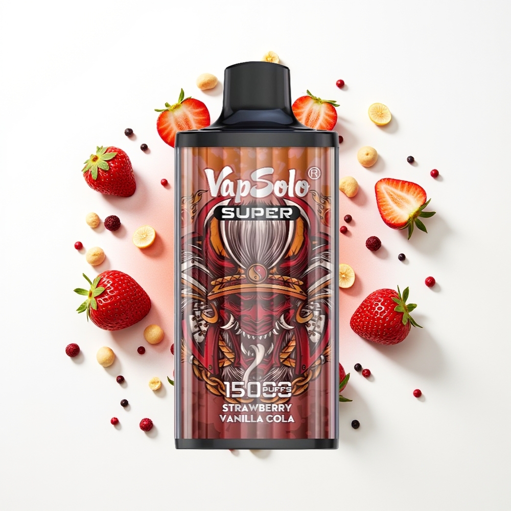 Vapsolo Super 15000 Puffs Çilek Vanilya Kola 40ml 850mAh