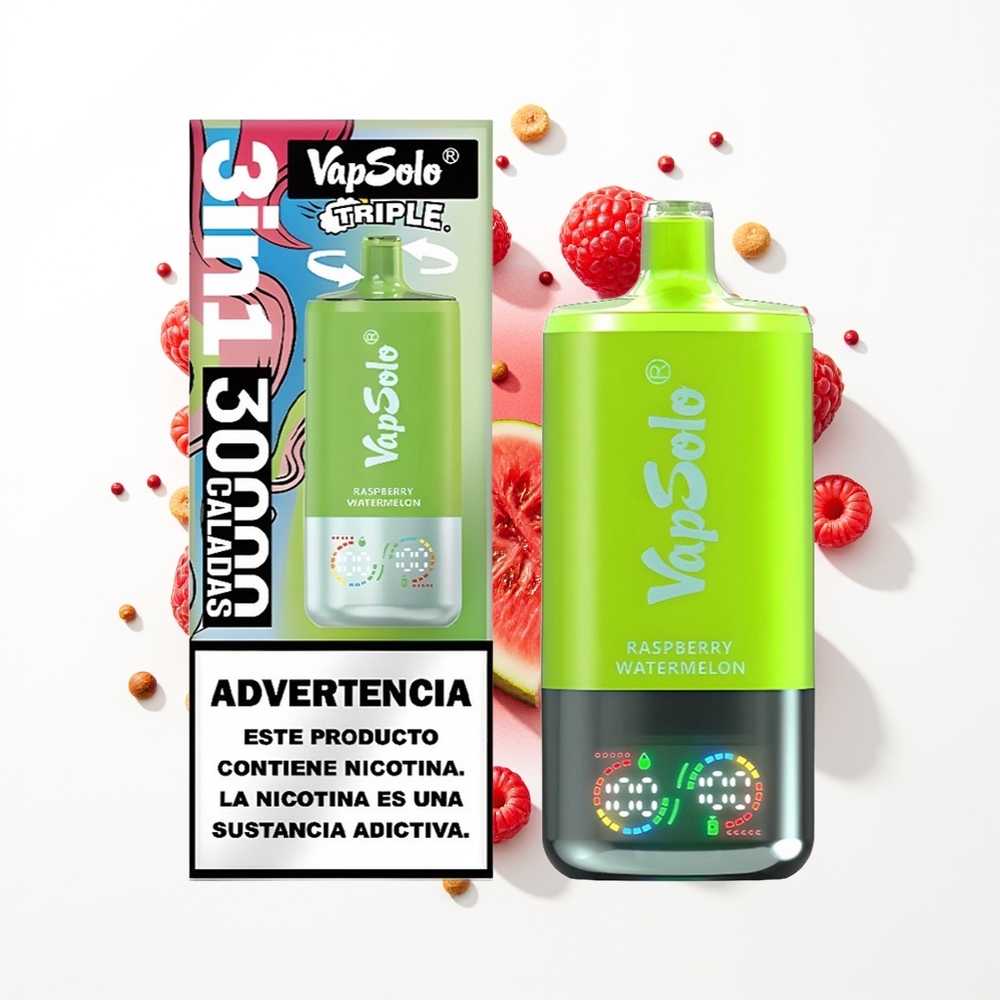 Vapsolo Triple 30000 Puffs Ahududu Karpuzu 40ml Type-C