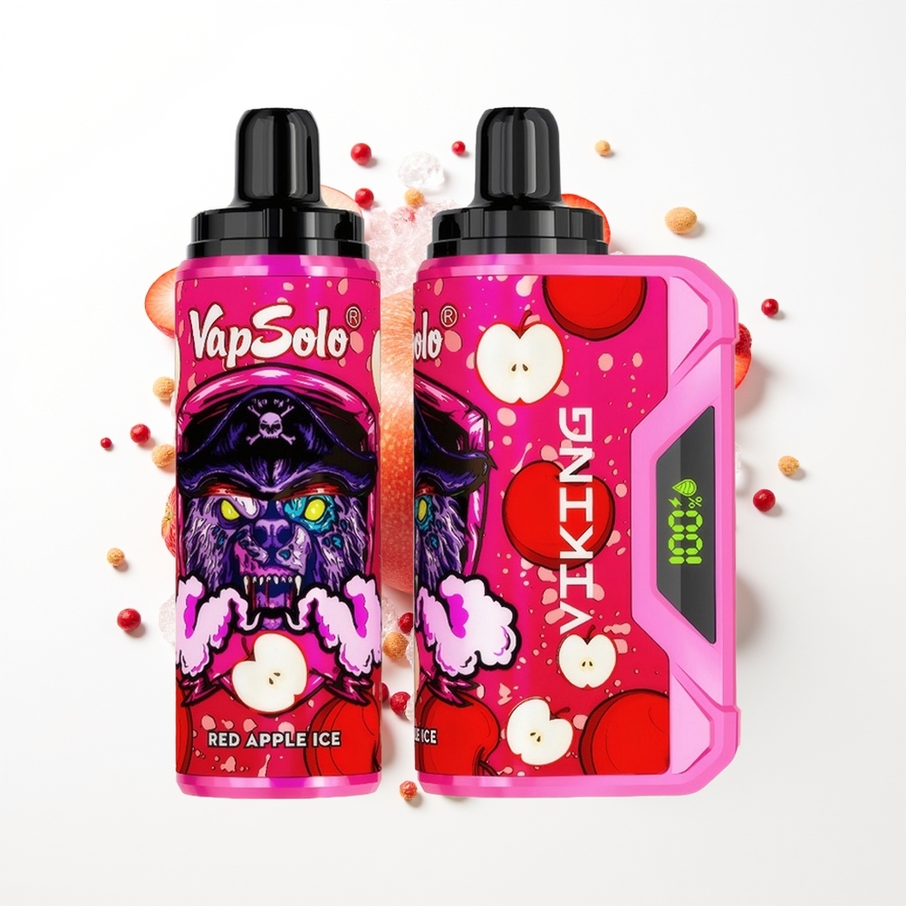 VapSolo VIKING 12000 Puffs Kırmızı Elma Buz Type-C 22ml