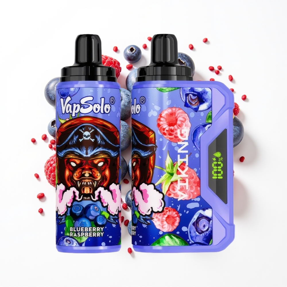 VapSolo VIKING 12000 Puffs Yaban Mersini Ahududu 22ml Type-C