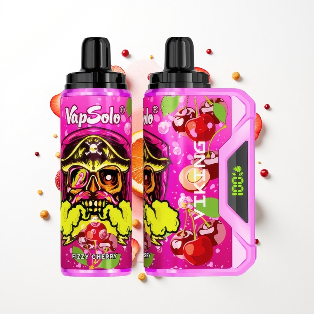 VapSolo VIKING 12000 Puffs Şekerli Vişne Tip-C & 22ml