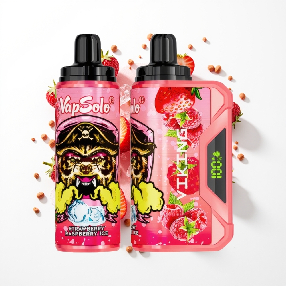 VapSolo VIKING 12000 Puffs Çilek Ahududu Buz Type-C 22ml