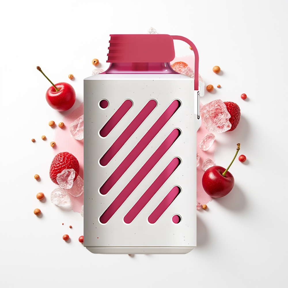 VOZOL GEAR 10000 Puffs Kiraz Buzu VAMT Ağızlık ve 20 ml Sıvı Kapasitesi