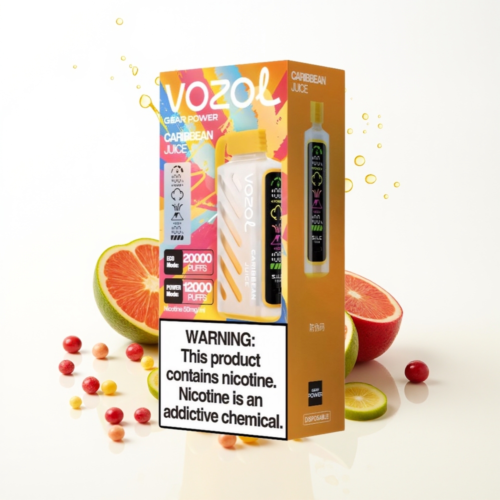 VOZOL Gear Power 20000 Puffs Karayip Suyu Dual Mesh Tam Ekran