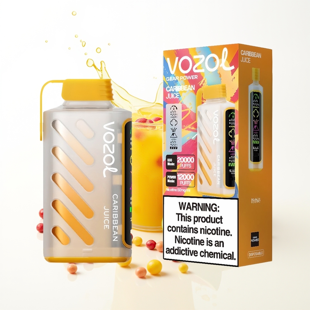 VOZOL Gear Power 20000 Puffs Karayip Suyu Dual Mesh Tam Ekran