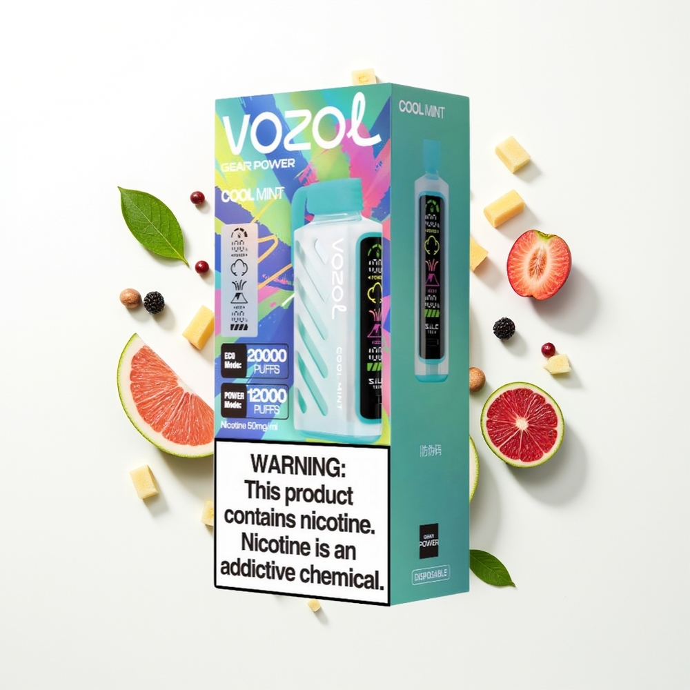 VOZOL Gear Power 20000 Puffs Serin Nane Gear Güç 20000 Puf Çift Örgül Seramik ve Tam Ekran