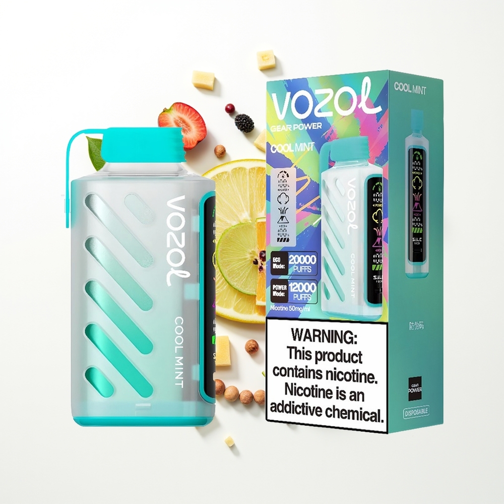 VOZOL Gear Power 20000 Puffs Serin Nane Gear Güç 20000 Puf Çift Örgül Seramik ve Tam Ekran