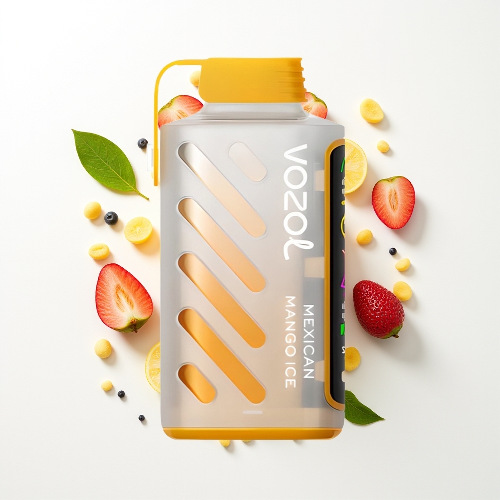 VOZOL Gear Power 20000 Puffs Türk Mango Buz Ekran ve Çift Örgülü