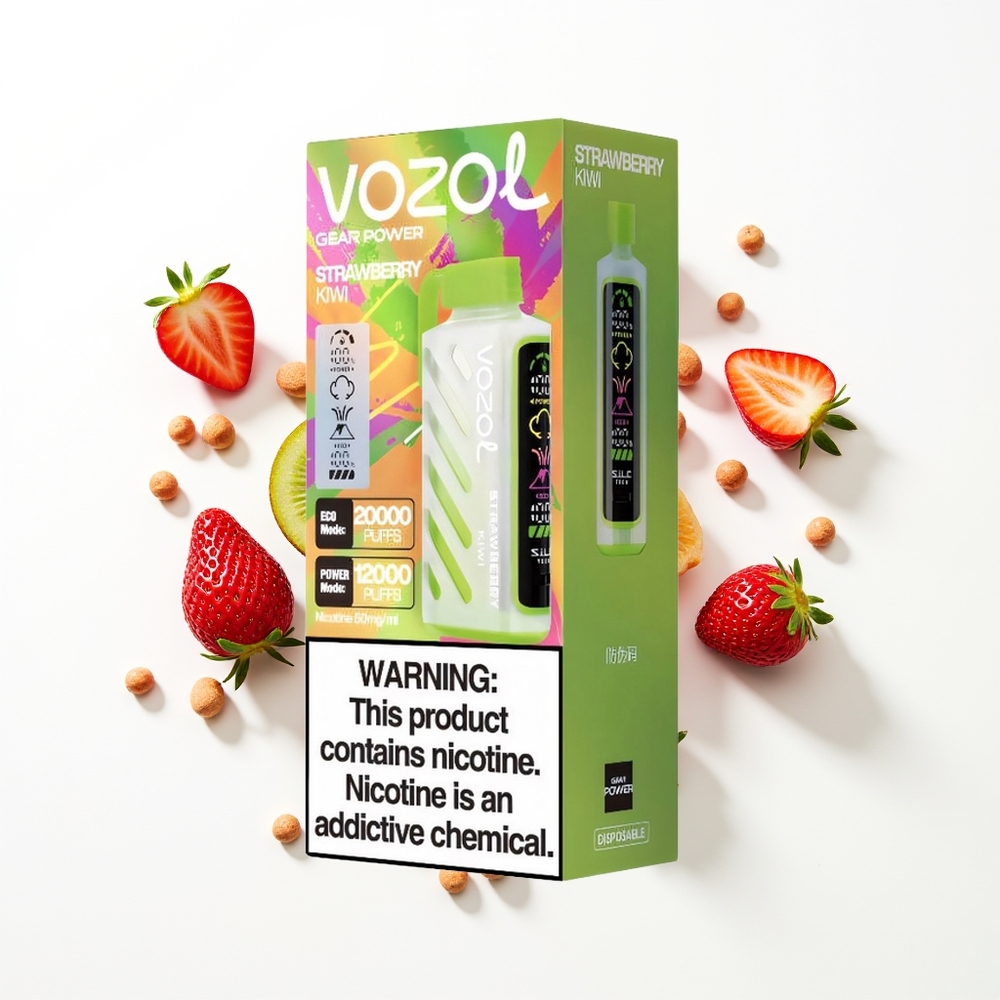 VOZOL Gear Power 20000 Puffs Çilek Kivi Dual Mesh Tam Ekran