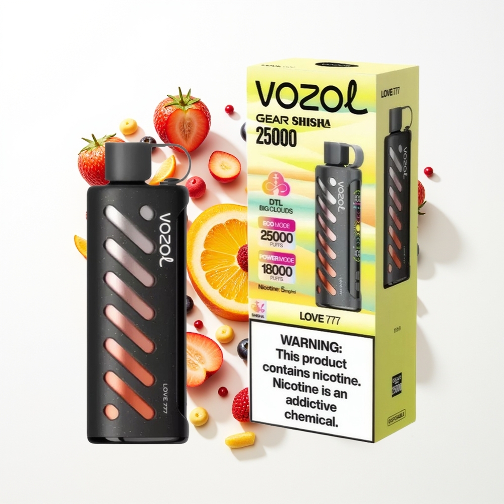 VOZOL Gear Shisha 25000 Puffs Aşk 777 Akıllı Çift Modlu