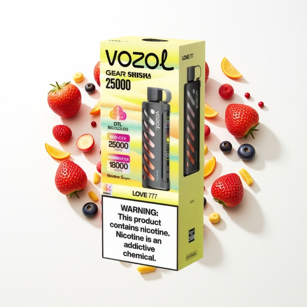 VOZOL Gear Shisha 25000 Puffs Aşk 777 Akıllı Çift Modlu