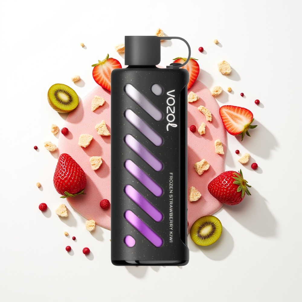 VOZOL Gear Shisha 25000 Puffs Dondurulmuş Çilek Kivi ve 5mg/ml Nikotin ile Çift Modlu