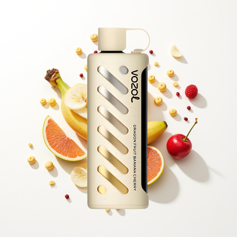 VOZOL Gear Shisha 25000 Puffs Ejderha Meyveli Muz Kiraz Akıllı Çift Mod