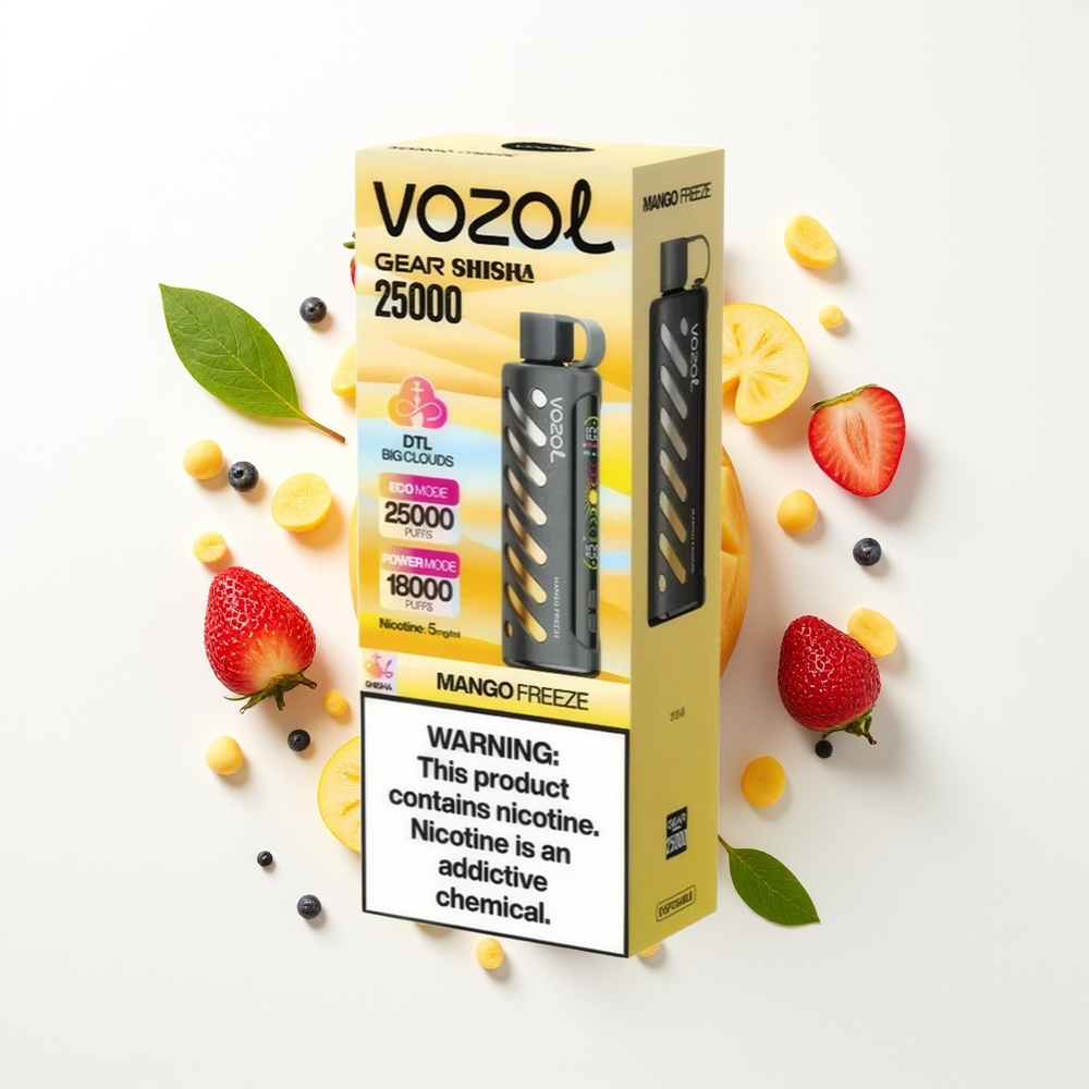 VOZOL Gear Shisha 25000 Puffs Mango Freeze Akıllı Çift Modlu