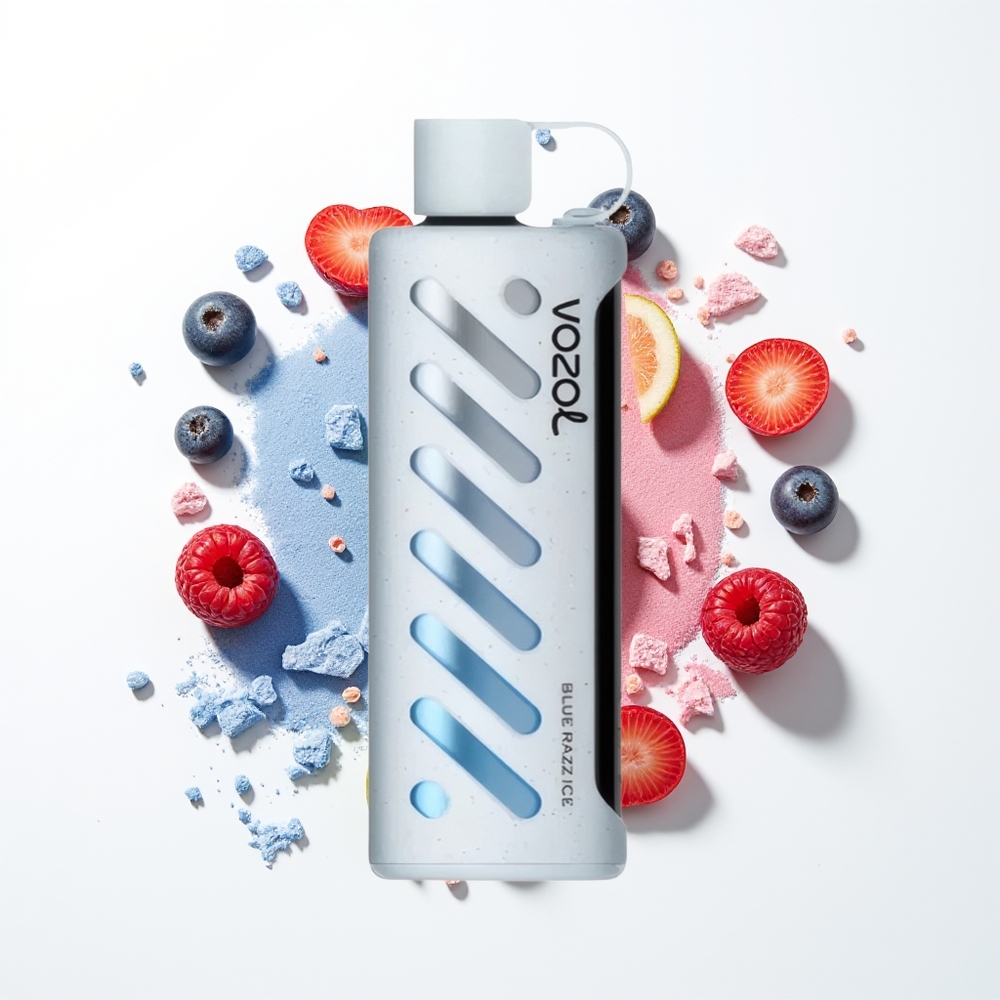 VOZOL Gear Shisha 25000 Puffs Mavi Ahududu Buz Çift Ağ Akıllı Çip