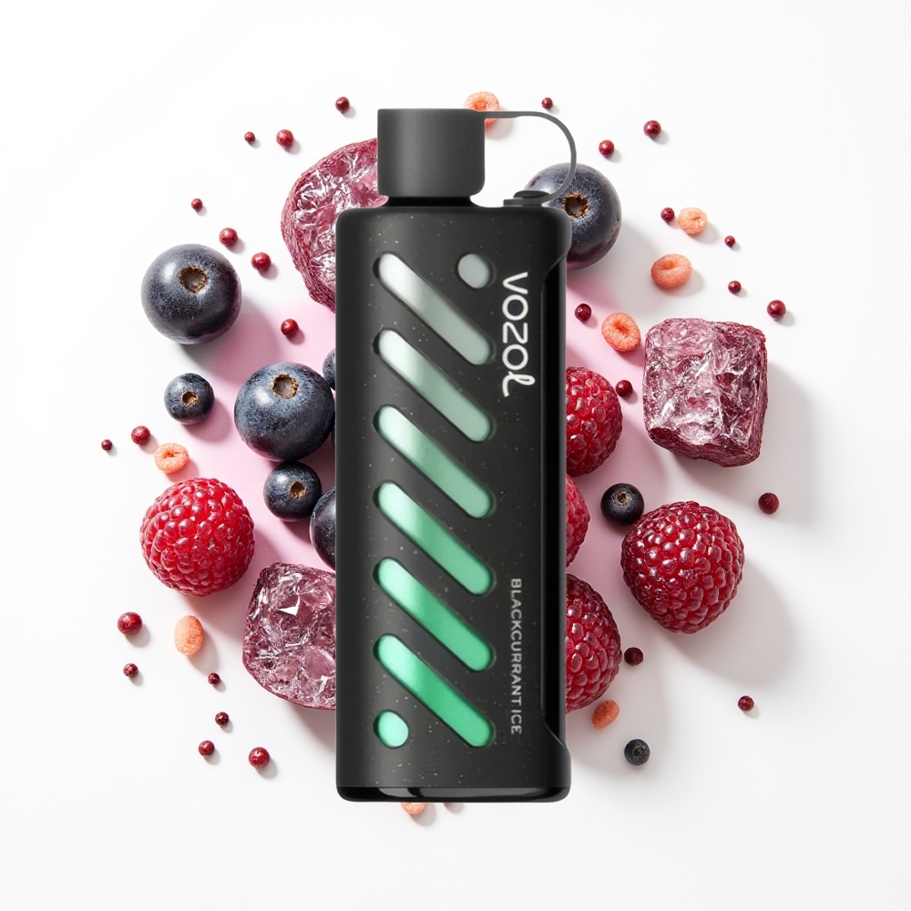 VOZOL Gear Shisha 25000 Puffs Siyah Frenk Üzümü Buzu - Akıllı Çip ve Çift Modlu