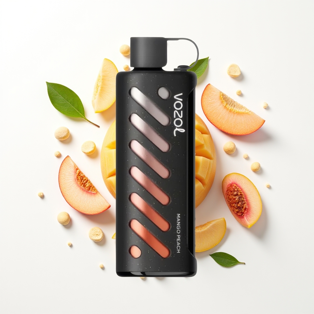 VOZOL Gear Shisha 25000 Puffs Şeftali Mango Akıllı Çip Çift Mod