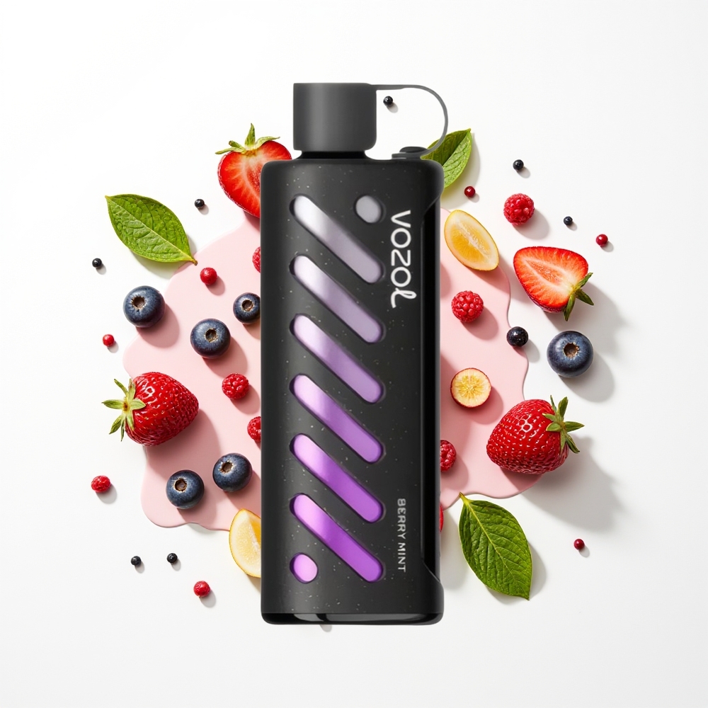 VOZOL Gear Shisha 25000 Puffs Çilek Nanesi Akıllı Çift Mod