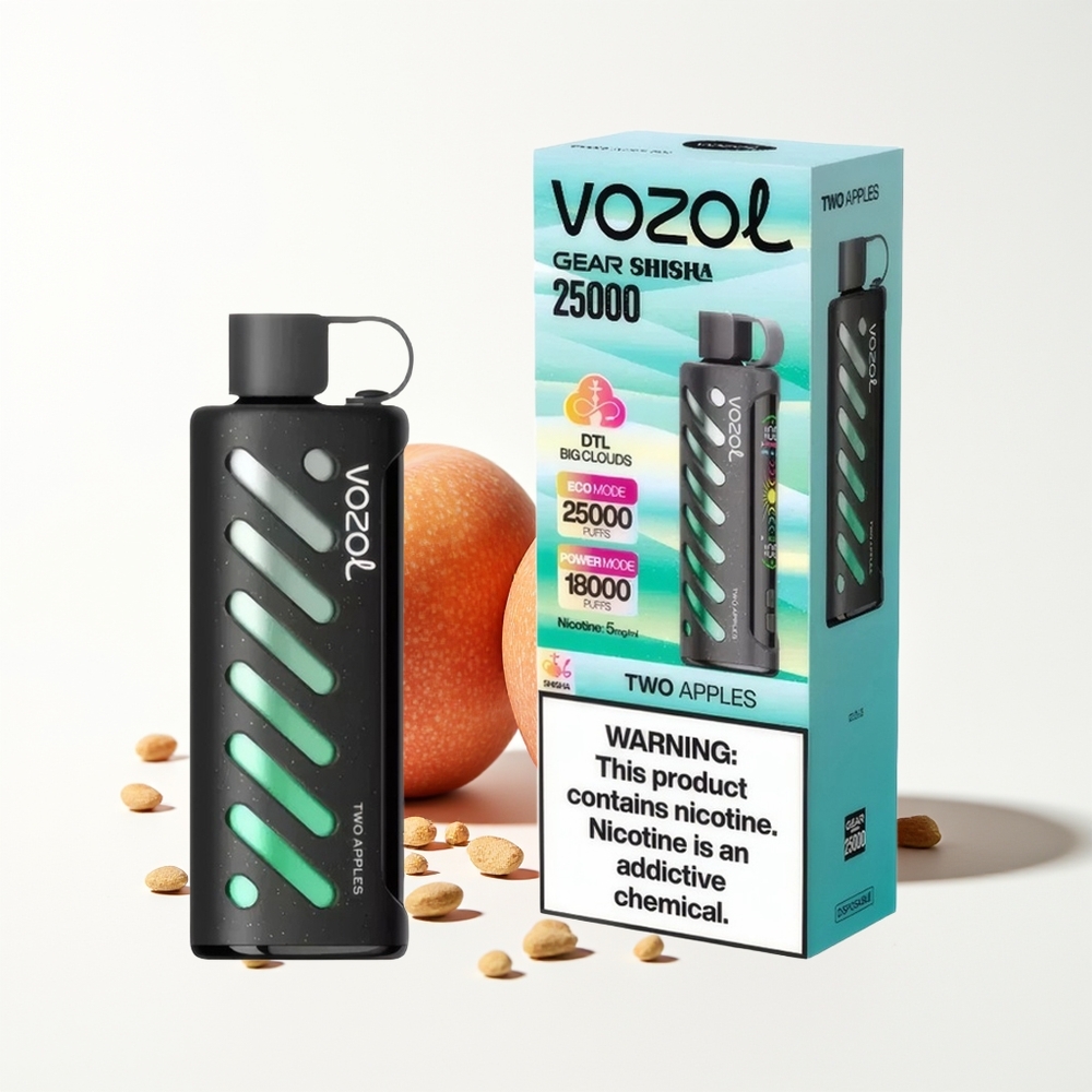 VOZOL Gear Shisha 25000 Puffs İki Elma ve 30 Lezzetli Aroma