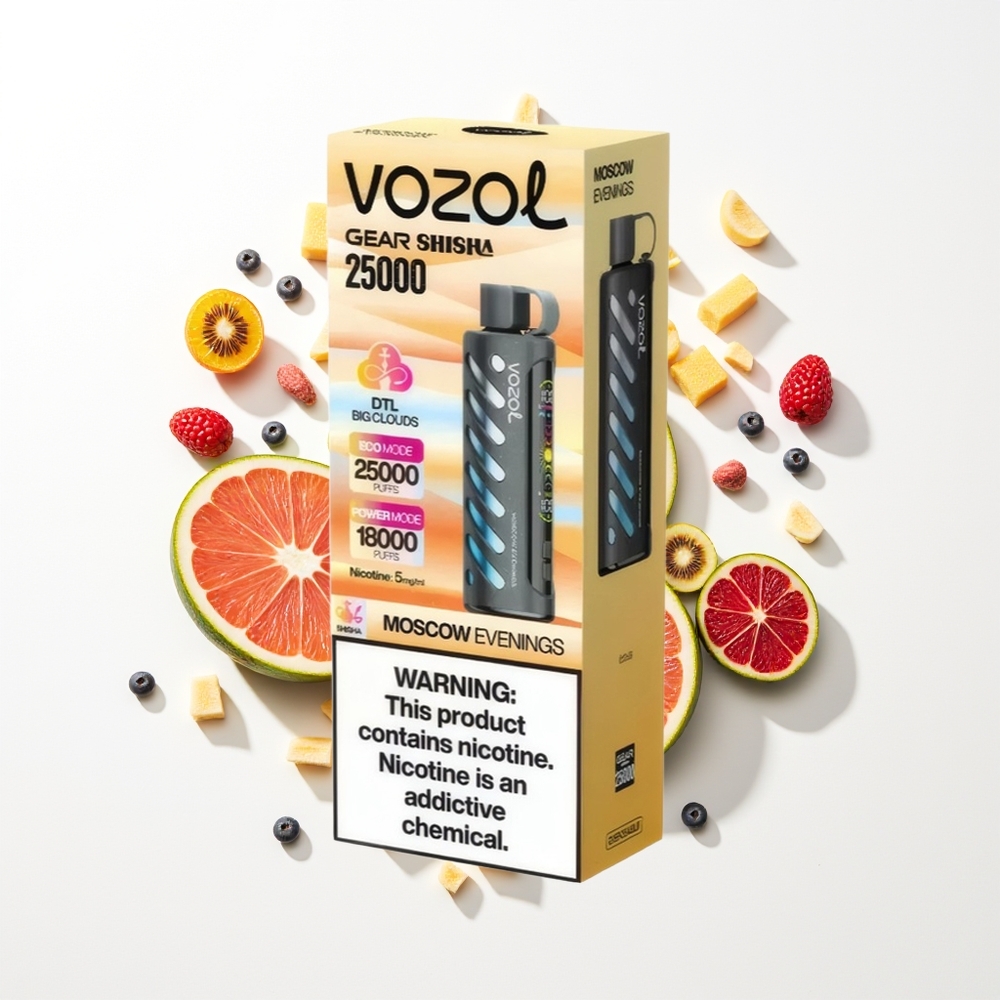 VOZOL Gear Shisha 25000 Puffs İstanbul Akşamları 30 Lezzet Çift Mod