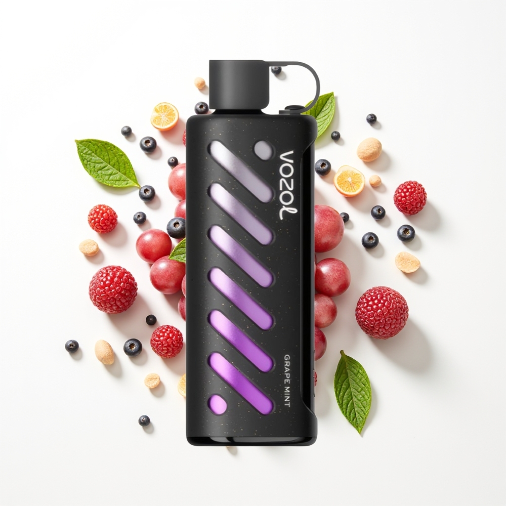 VOZOL Gear Shisha 25000 Puffs Üzüm Nane Akıllı Çip Çift Mod