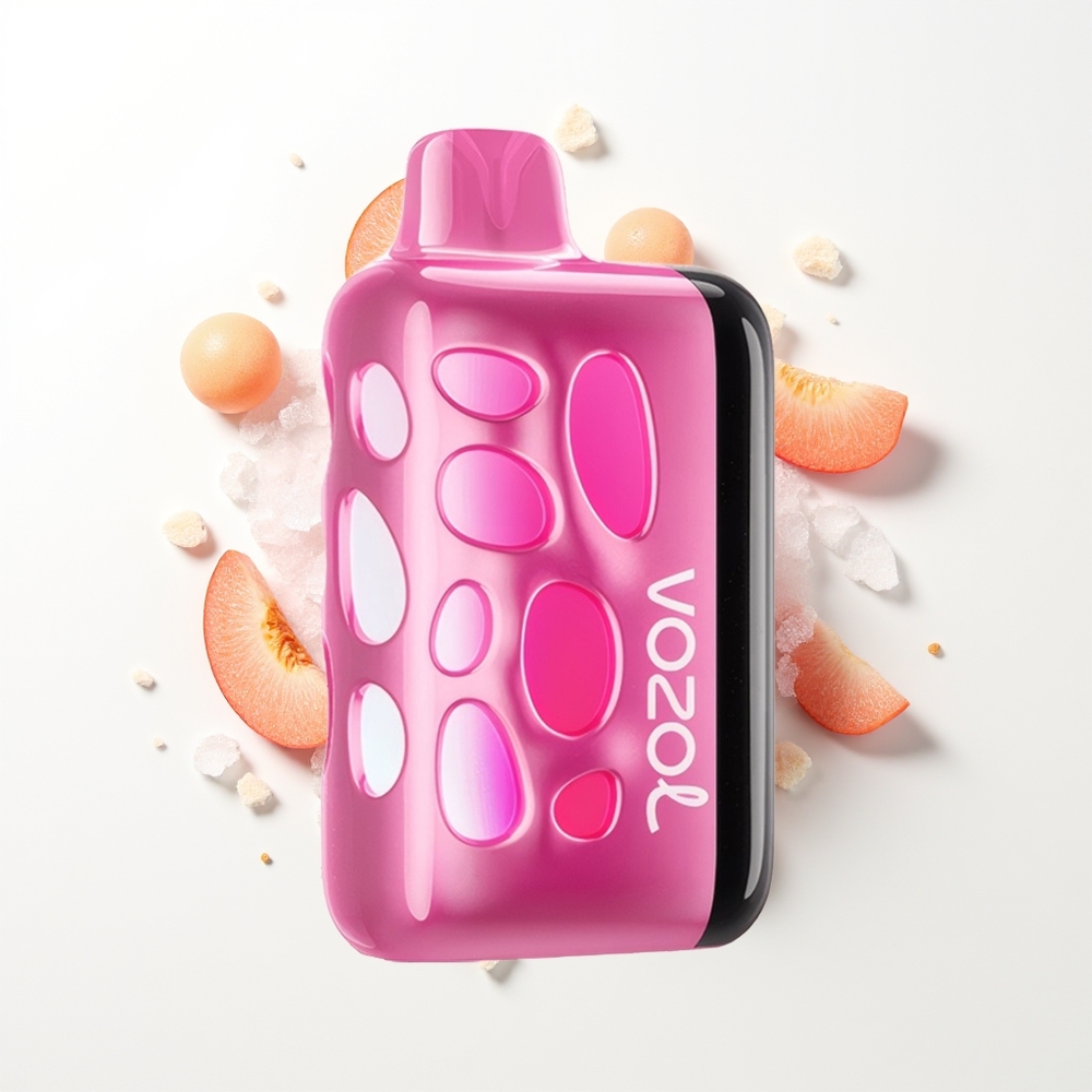 VOZOL RAVE 40000 Puffs Şeftali Buz Işık ve Şarj