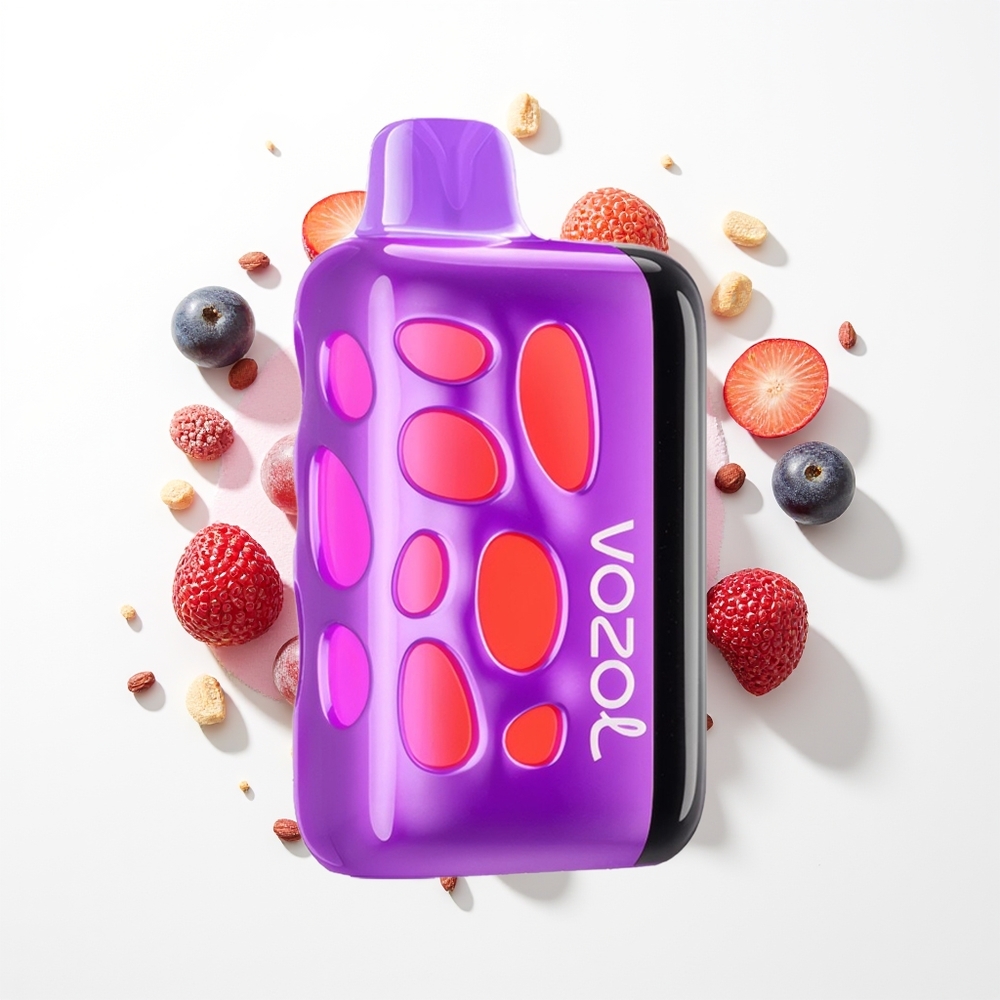VOZOL RAVE 40000 Puffs Üzüm Buzu Parlak Işık ve Hızlı Şarj