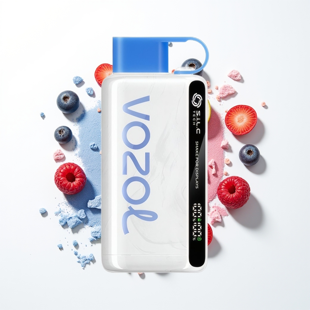 VOZOL STAR 9000/12000 Puffs Mavi Ahududu Buz Sallamalı Hızlı Şarj