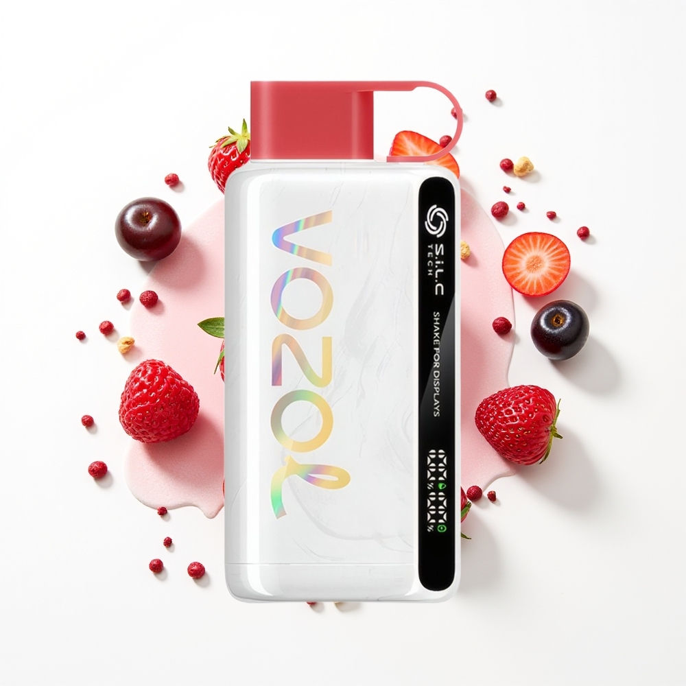 VOZOL STAR 9000/12000 Puffs Çilek Ahududu Kiraz Titreşim Hızlı Şarj